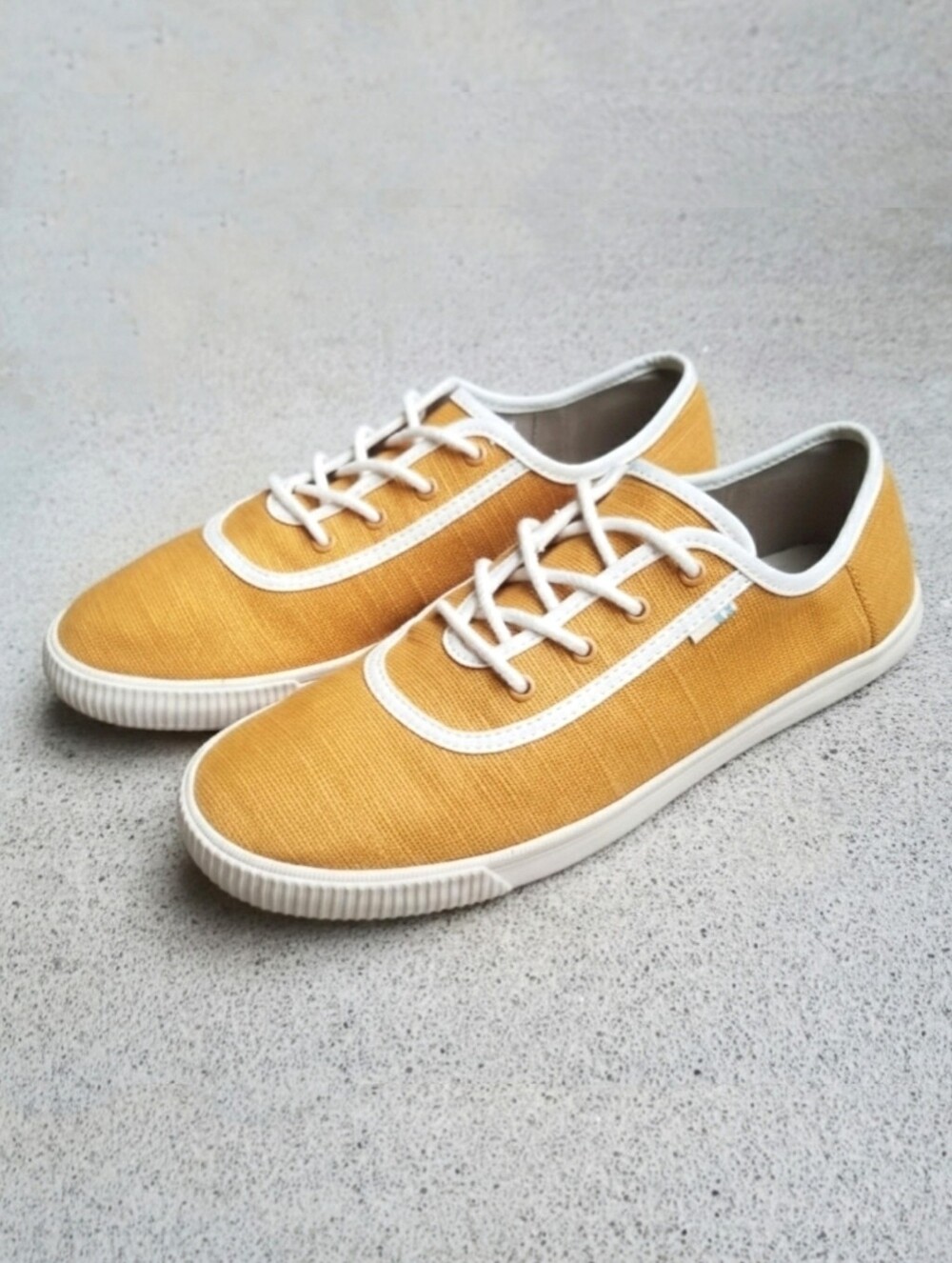 Toms Carmel Canvas Sneakers Sunshine Sunflower Yellow Low Top Summer Womens 7.5